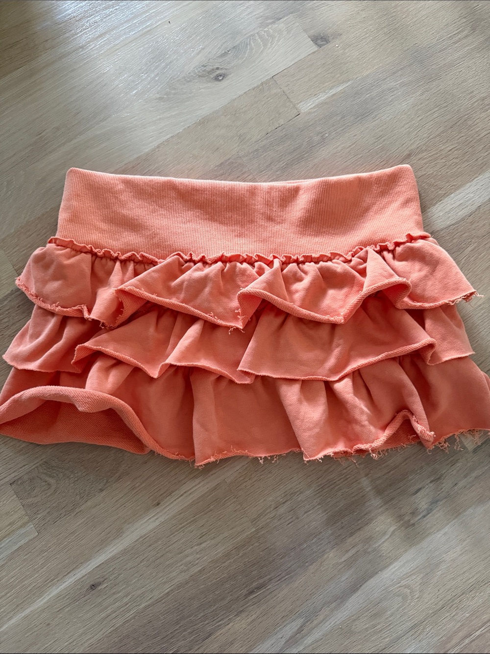 Edikted Coral Layered Ruffle Mini Skirt